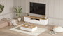 Hanah Home Conjunto de Muebles de Salón Fr17-Aw Pino Atlántico y Blanco